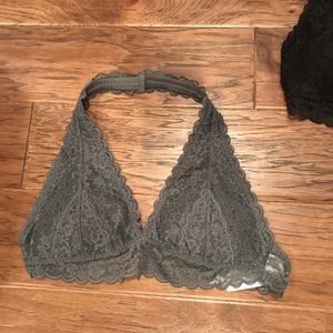 Hollister grey halter bralette